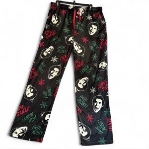 Elf Movie Buddy Pants “OMG Santa I Know Him!” Black Men’s Size Large